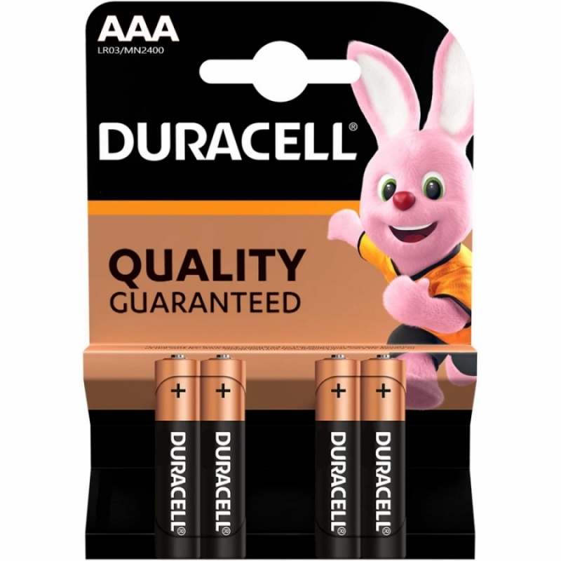 Батерия алкална Duracell LR03/AAA Basic 4 бр в опаковка | Батерии | Офис техника и консумативи