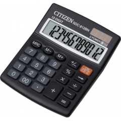 Настолен калкулатор Citizen SDC-812, 12-разряден, черен