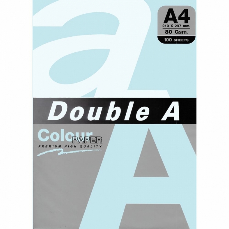 Цветна хартия Double A, A4, 500л, син | Цветна копирна хартия и картон | Бяла копирна хартия и картон