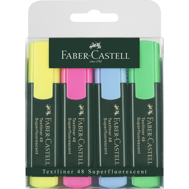 Текст маркери Faber Castell 4 цвята | Текст маркери | ПИШЕЩИ СРЕДСТВА