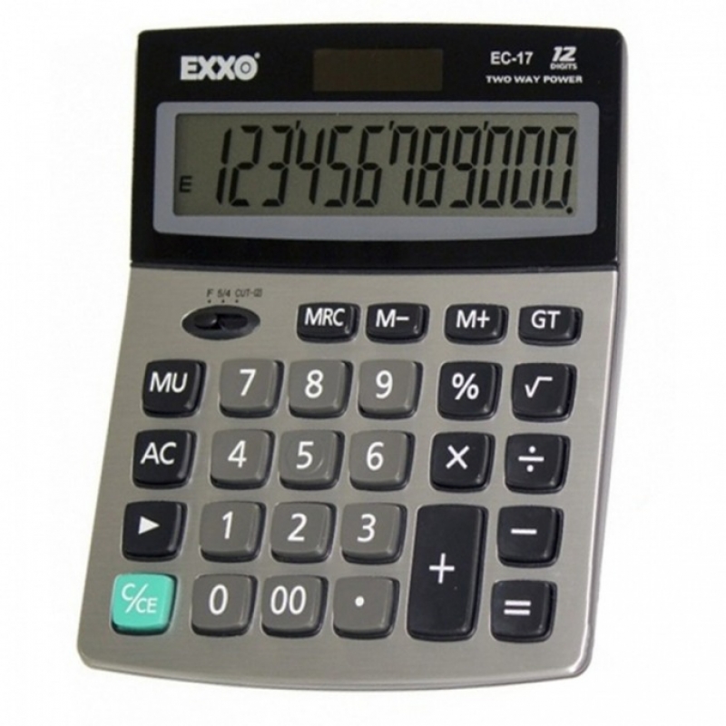 Настолен калкулатор Exxo EC-17 158/132, 12-разряден, сив | Калкулатори | Офис техника и консумативи