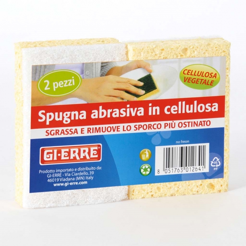 Гъба целулоза/абразив Gi-erre оп.2 | Почистващи продукти и консумативи | ПОЧИСТВАНЕ И ПОДДРЪЖКА