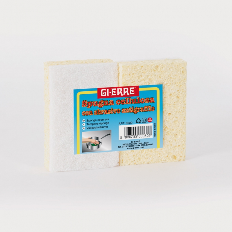 Гъба целулоза/абразив Gi-erre оп.2 | Почистващи продукти и консумативи | ПОЧИСТВАНЕ И ПОДДРЪЖКА