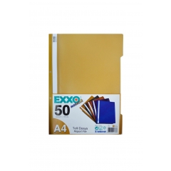 Папка EXXO PVC с перфорация металик злато оп.50