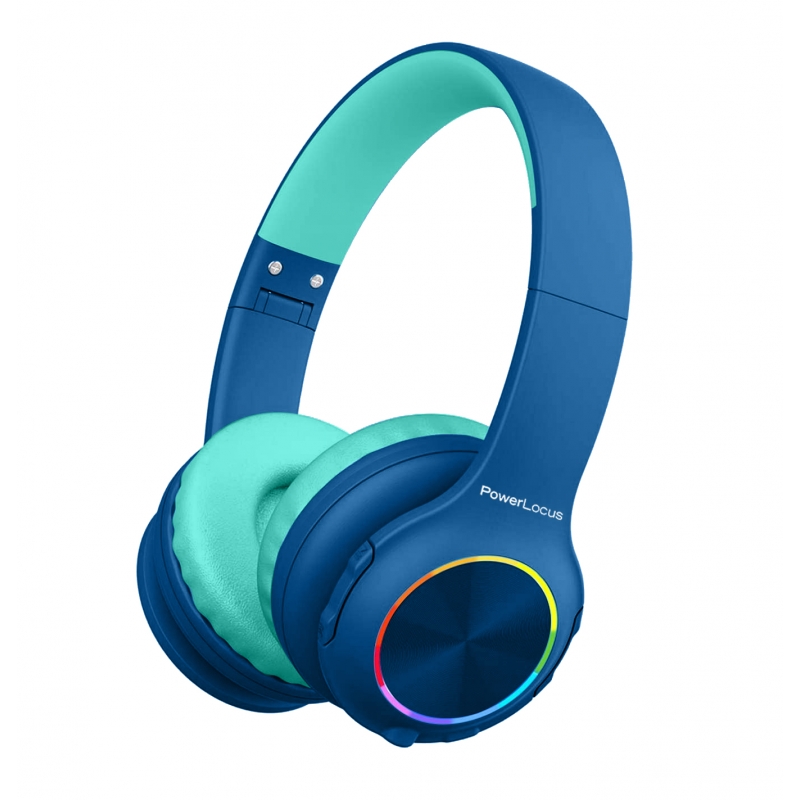 Безжични детски Bluetooth слушалки PowerLocus PLED Сини | Слушалки и микрофони | Компютърни аксесоари