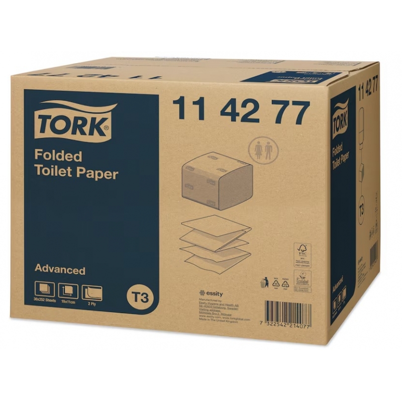 Тоалетна хартия Tork, T3, KTN 114277 | Санитарни консумативи и диспенсъри | ПОЧИСТВАНЕ И ПОДДРЪЖКА