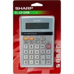 SHARP Калкулатор 10 разряда EL-331ERB с опция преобразуване на валута в Евро/Лева (EURO/BGN)