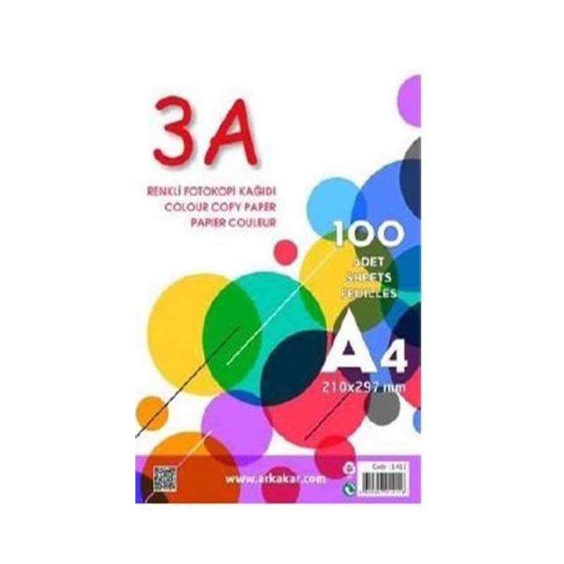 Копирна хартия асорти неонови цветове A4 80 гр. 100 л | Цветна копирна хартия и картон | Бяла копирна хартия и картон