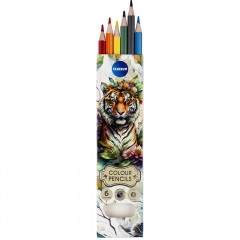 Цветни моливи 6 цвята Centrum Tiger 80480