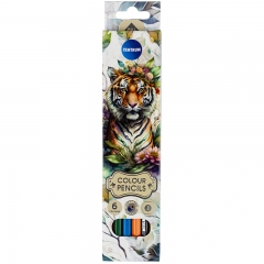 Цветни моливи 6 цвята Centrum Tiger 80480