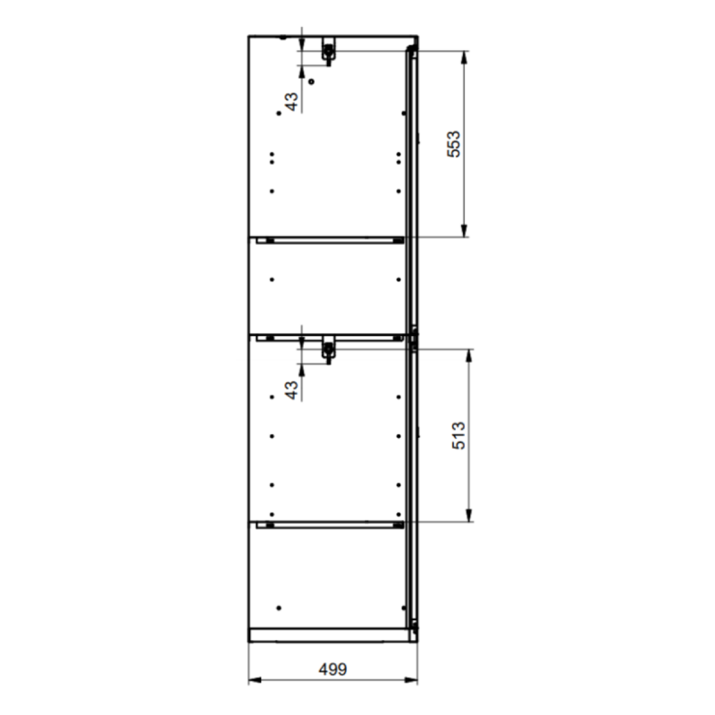 Метален гардероб с 2 отделения с рафт Malow SUS 312 W 300/500/1800 h mm | Мебели от МЕТАЛ | ОФИС ОБЗАВЕЖДАНЕ