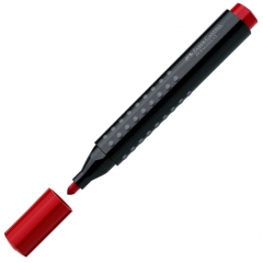 Маркер перманентен Faber Castell Grip 1504, объл, червен