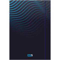 Max папка с ластик А4, лукс 700 гр. синя