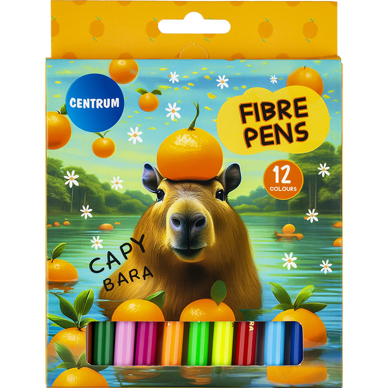 Флумастри Capybara 12 цвята 80125 | Флумастри, пастели, моливи | ПРОДУКТИ ЗА УЧЕНИКА