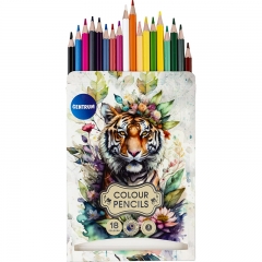 Цветни моливи 18 цвята Centrum Tiger 80482