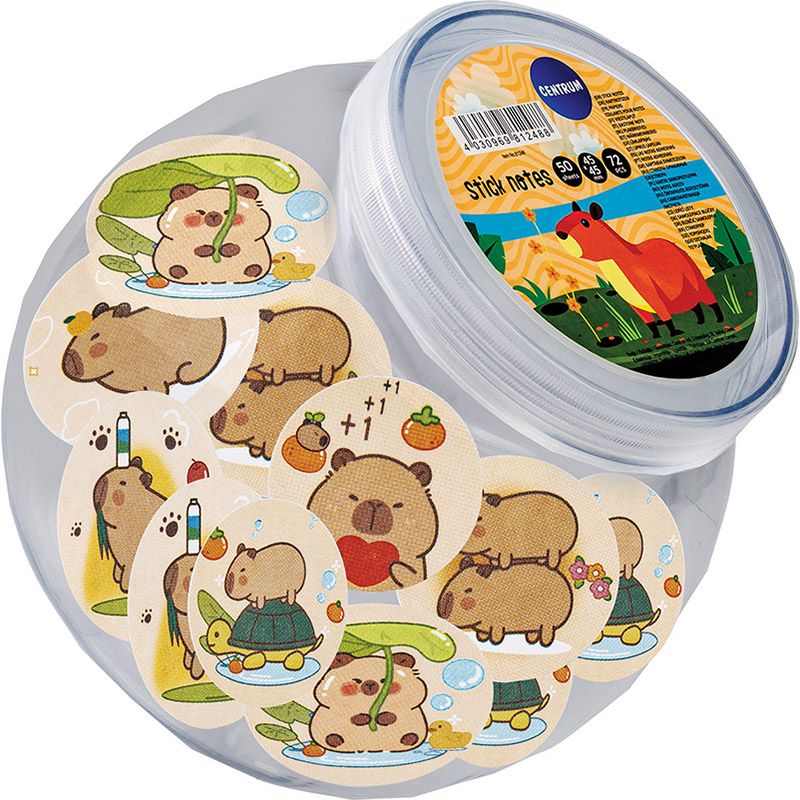 Самозалепващи лисчета 45/45 мм Capybara, 81248 | Ученически аксесоари | ПРОДУКТИ ЗА УЧЕНИКА