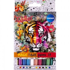 Флумастери 10 цвята  Glitter Centrum 81321
