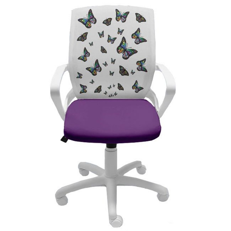 Детски работен стол Fly White Butterfly | Детски столове | ОФИС СТОЛОВЕ