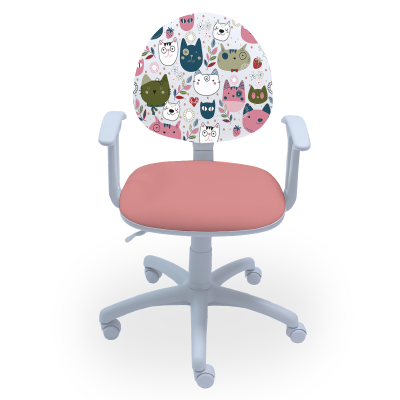 Детски стол Smart White Cats | Детски столове | ОФИС СТОЛОВЕ