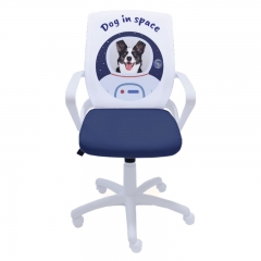 Детски работен стол Fly White Dog In Space