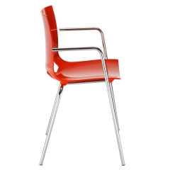 Посетителски стол Fondo 4L Arm - Gloss Red