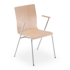 Посетителски стол Fen 4L - Fen 4L Arm Wood