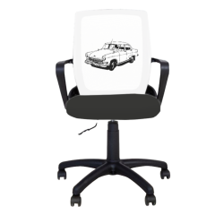Детски работен стол Fly Black Retro Car