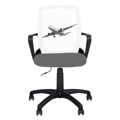 Детски работен стол Fly Black Airplane