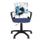 Детски работен стол Fly Black Football Dark Blue тъмно син