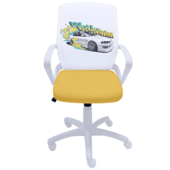 Детски работен стол Fly White Racing
