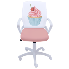 Детски работен стол Fly White Cake