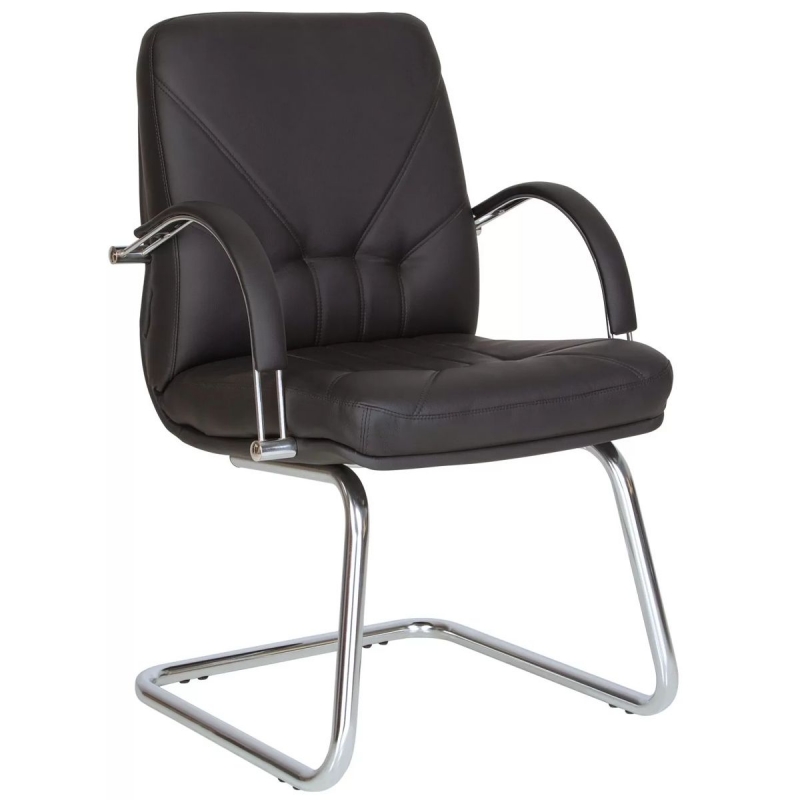 Посетителски стол Manager steel CF/LB SP - SP01 естествена кожа | Посетителски столове | ОФИС СТОЛОВЕ