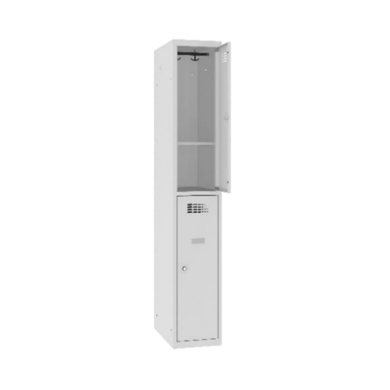 Метален гардероб с 2 отделения с рафт Malow SUS 312 W 300/500/1800 h mm | Мебели от МЕТАЛ | ОФИС ОБЗАВЕЖДАНЕ