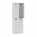 Метален гардероб с 4 отделения с рафт Malow SUS 322 W600/500/1800 h mm | Мебели от МЕТАЛ | ОФИС ОБЗАВЕЖДАНЕ