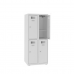 Детски метален гардероб с 4 отделения с рафт Malow MSus 322 S 600/500/1450 h mm | Мебели от МЕТАЛ | ОФИС ОБЗАВЕЖДАНЕ