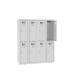 Детски метален гардероб с 8 отделения с рафт Malow MSus 342 S 1200/500/1450 h mm | Мебели за класни стаи | ОФИС ОБЗАВЕЖДАНЕ