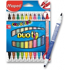 Флумастери Pentel Duo TIP 10 цвята