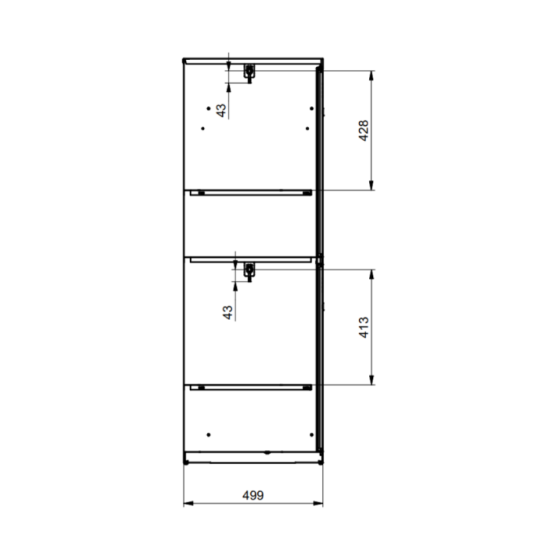 Детски метален гардероб с 8 отделения с рафт Malow MSus 342 S 1200/500/1450 h mm | Мебели за класни стаи | ОФИС ОБЗАВЕЖДАНЕ