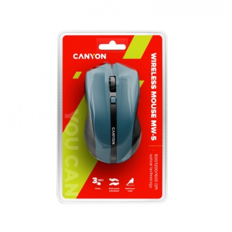 Мишка безжична Canyon MW-5 синя | Мишки и клавиатури | Компютърни аксесоари