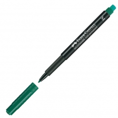 Перманентен тънкописец Faber Castell OHP М, зелен