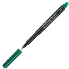 Перманентен тънкописец Faber Castell OHP S, зелен