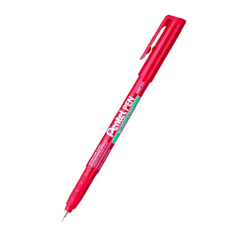 Перманентен тънкописец Pentel NMF50 - червен | Тънкописци | ПИШЕЩИ СРЕДСТВА