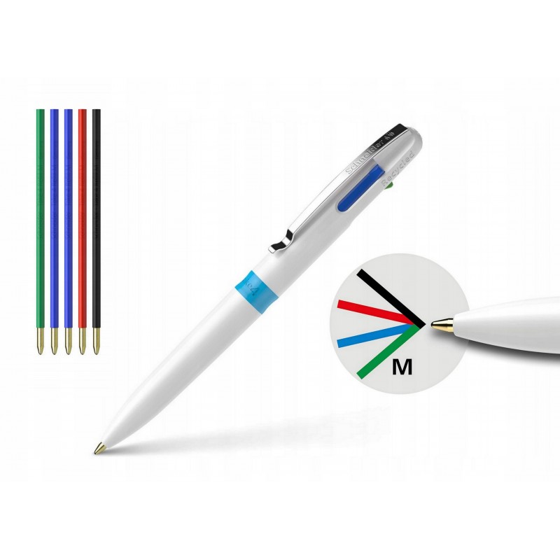 Химикал 4 цвята Schneider Take 4 бял корпус | Химикали | ПИШЕЩИ СРЕДСТВА