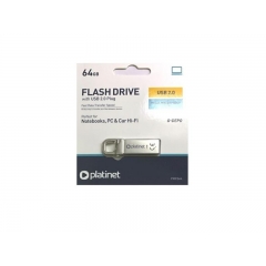 Флаш памет USB Platinet, 64GB, 2.0, метална