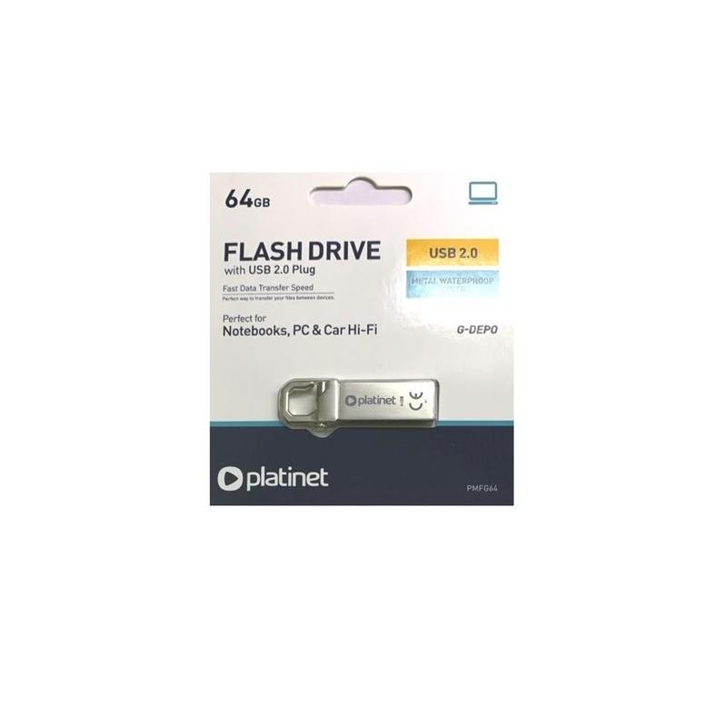 Флаш памет USB Platinet, 64GB, 2.0, метална | Флаш памет и Micro SD | Компютърни аксесоари