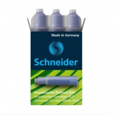 Патрон за борд маркер Schneider Еco 110,модел 655 син-3 броя в опаковка