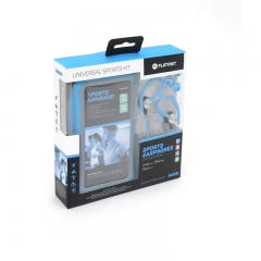 Спортни слушалки Platinet PM1070BL In-Ear Earphones с микрофон + лента за ръка за смартфон - сини 