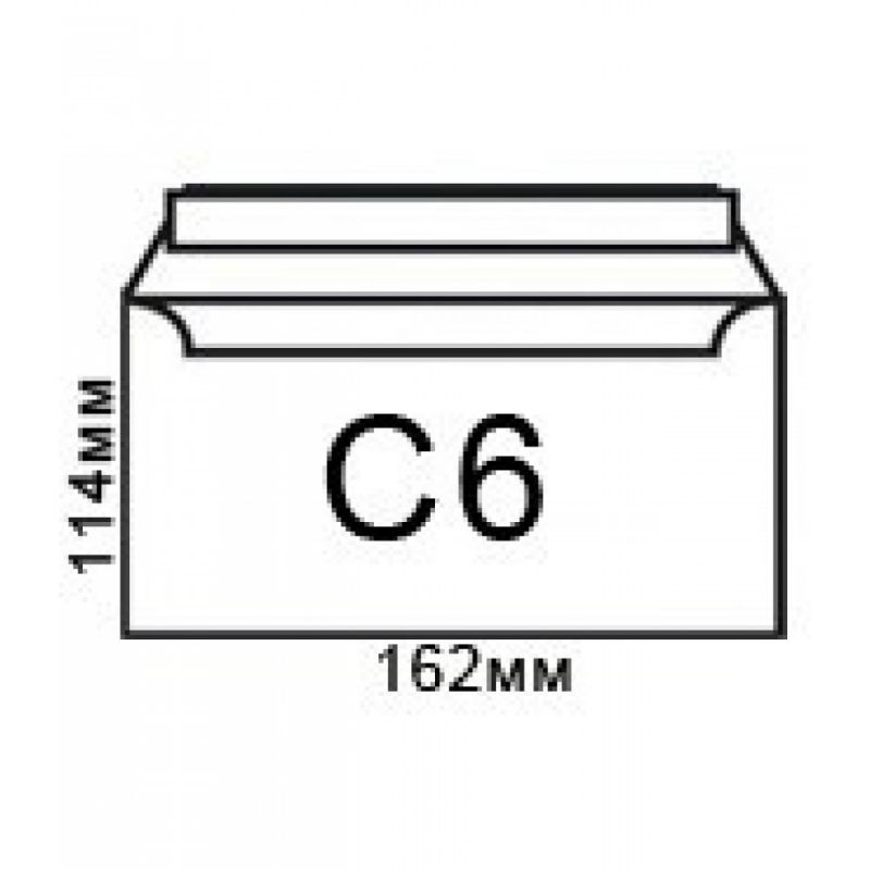 Плик за писма, C6, 114 x 162 mm, хартиен, със самозалепваща лента, бял, 1000 броя | Пликове за писма | ХАРТИЯ