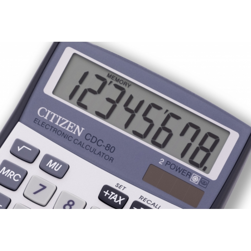Настолен калкулатор Citizen CDC-80WB, 8 разряден, сив | Калкулатори | Офис техника и консумативи