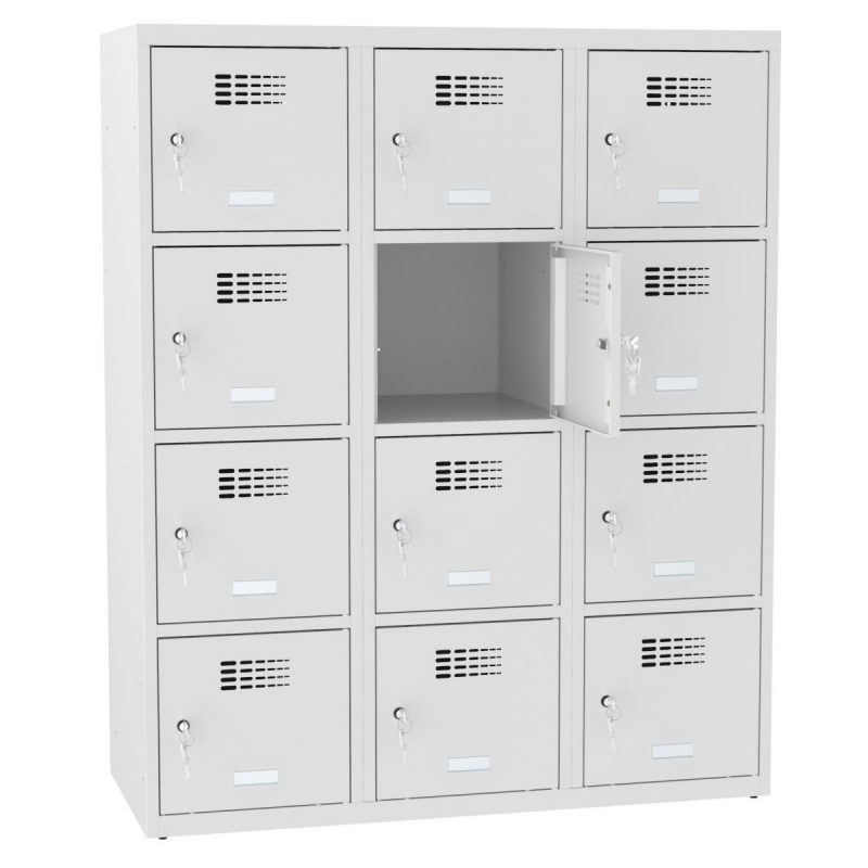 Детски метален шкаф Malow MSUS 434 S 1200/500/1450 с 12 врати | Мебели от МЕТАЛ | ОФИС ОБЗАВЕЖДАНЕ